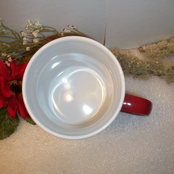Gingerbread Baking Co. Oversize Red / White Mug 20 oz DesignPac Perfect NWOT - Picture 3 of 9